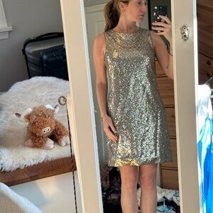 Banana Republic Gold and Silver Sequin dress